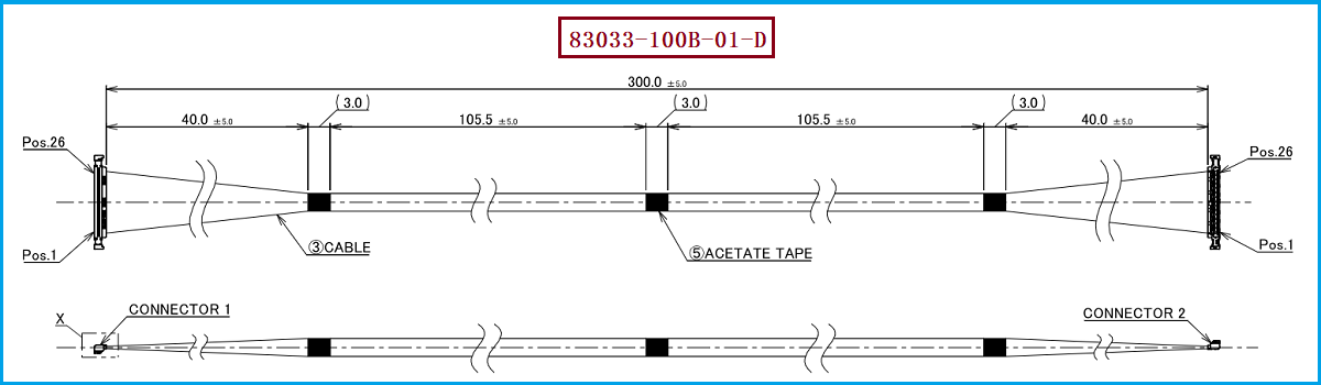 I-PEX 83033-100B-01-D极细同轴线束 I-PEX 83033-100B-01-D极细同轴线束