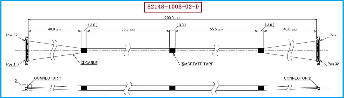 I-PEX 82148-100B-02-D极细同轴线束 I-PEX 82148-100B-02-D极细同轴线束