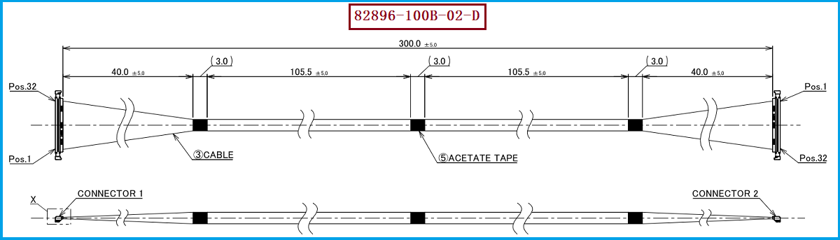 I-PEX 82896-100B-02-D极细同轴线束 I-PEX 82896-100B-02-D极细同轴线束