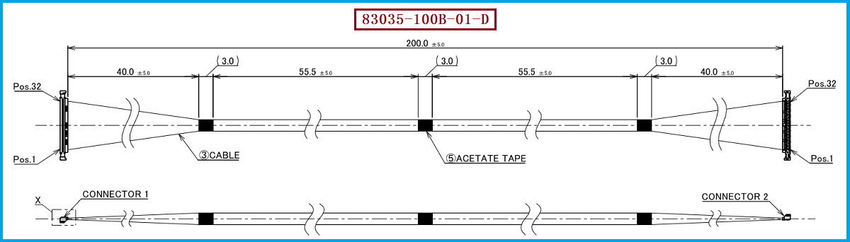 I-PEX 83035-100B-01-D极细同轴线束 I-PEX 83035-100B-01-D极细同轴线束
