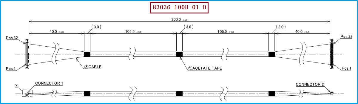 I-PEX 83036-100B-01-D极细同轴线束 I-PEX 83036-100B-01-D极细同轴线束